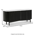 Shorwell Black & Marble Large Sideboard dimensions