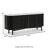 Shorwell Black & Marble Large Sideboard dimensions