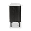 Shorwell Black & Marble 3 Drawer Sideboard from Roseland Furniture