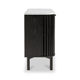 Shorwell Black & Marble 3 Drawer Sideboard from Roseland Furniture