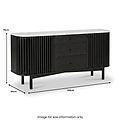 Shorwell Black & Marble 3 Drawer Sideboard dimensions