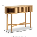 Shorwell Oak Slatted Oval Console Table Oak from Roseland Furniture