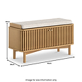 Shorwell Oak Slatted Storage Bench Oak from Roseland Furniture