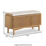 Shorwell Oak Slatted Storage Bench Oak from Roseland Furniture