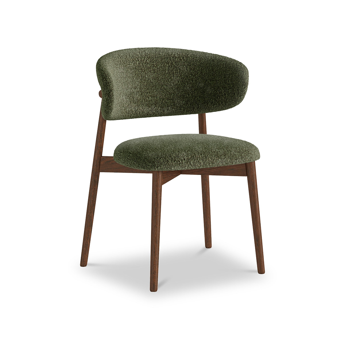 Almeria Boucle Dining Chair Green from Roseland Furniture