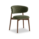 Almeria Boucle Dining Chair Green from Roseland Furniture