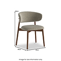 Almeria Boucle Dining Chair Green from Roseland Furniture