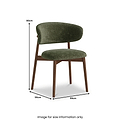 Almeria Boucle Dining Chair Green from Roseland Furniture