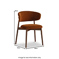 Valencia Velvet Dining Chair Rustic Orange from Roseland Furniture