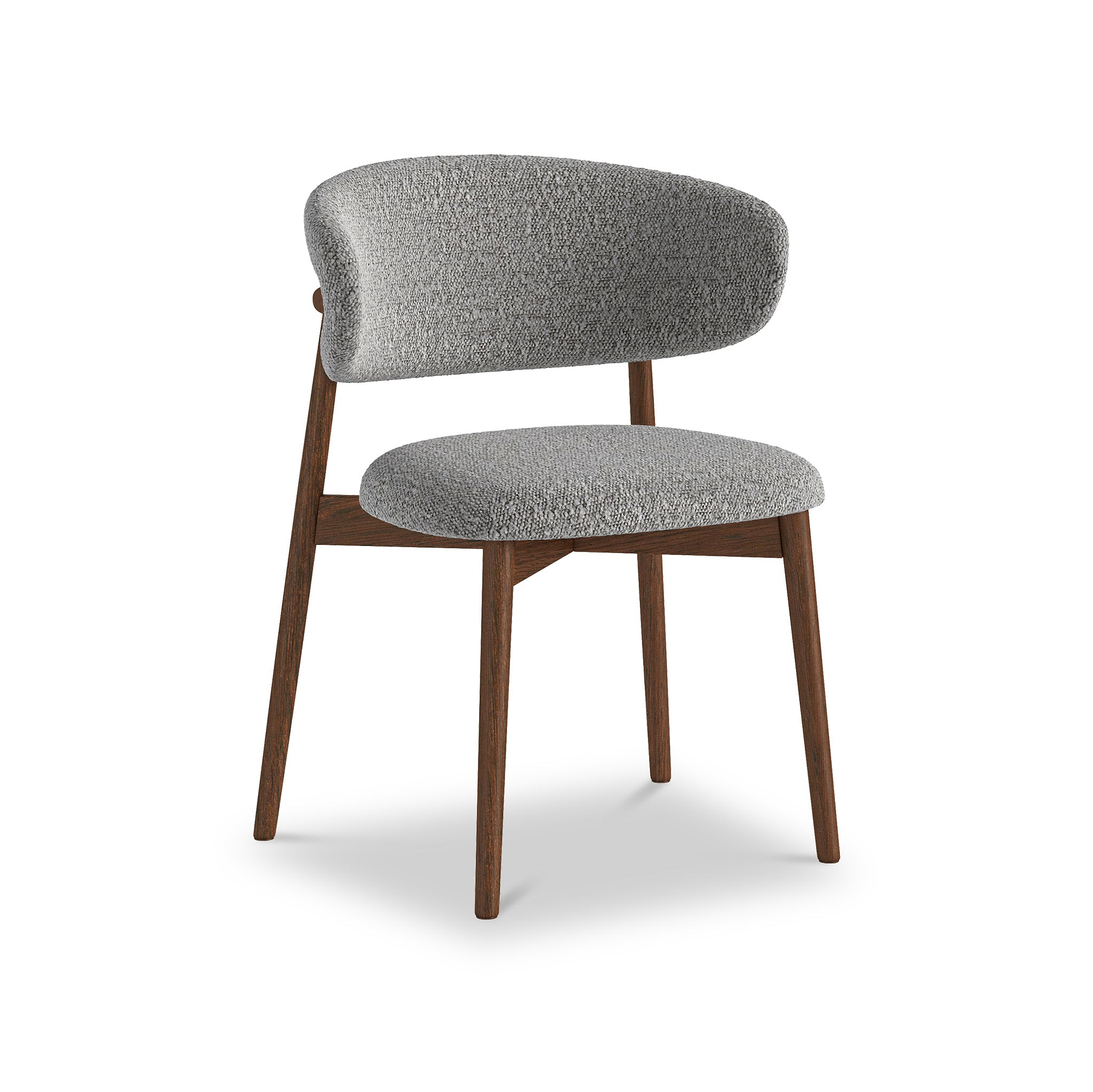 Almeria Boucle Dining Chair Grey from Roseland Furniture