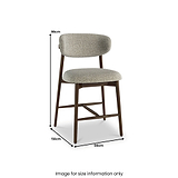 Fabre Boucle Barstool Moss Green from Roseland Furniture