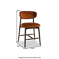 Labelle Velvet Barstool Rustic Orange from Roseland Furniture