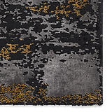 Fenway Black & Gold Distressed Super Soft Rug