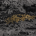 Fenway Black & Gold Distressed Super Soft Rug