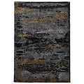 Fenway Black & Gold Distressed Super Soft Rug from Roseland Furniture