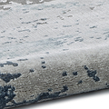 Fenway Navy Grey Distressed Super Soft Rug