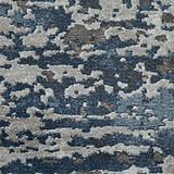 Fenway Navy Grey Distressed Super Soft Rug