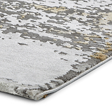 Fenway Yellow Grey Distressed Super Soft Rug