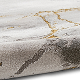Fenway Gold Marble Effect Super Soft Rug
