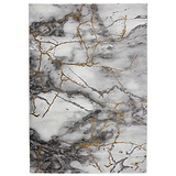 Fenway Gold Marble Effect Super Soft Rug from Roseland Furniture