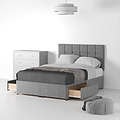 RFCS-SK-2D-SS---Farrow-Cube-26HB-Divan-Linen-Look-SK-2-Drawers-Linen-Silver---Life1 from Roseland Furniture
