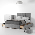 RFCS-SK-4D-SS---Farrow-Cube-26HB-Divan-Linen-Look-SK-4-Drawers-Linen-Silver---Life2 from Roseland Furniture