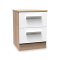 Blakely White Oak Bardolino 2 Drawer Bedside Cabinet from Roseland Furniture