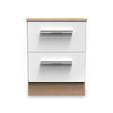 Blakely White Oak Bardolino 2 Drawer Bedside Cabinet from Roseland Furniture