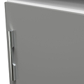 Blakely Grey and White 1 Door with Open Shelf Bedside Cabinet