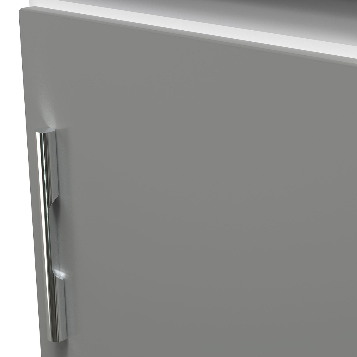 Blakely Grey and White 1 Door with Open Shelf Bedside Cabinet