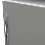 Blakely Grey and White 1 Door with Open Shelf Bedside Cabinet