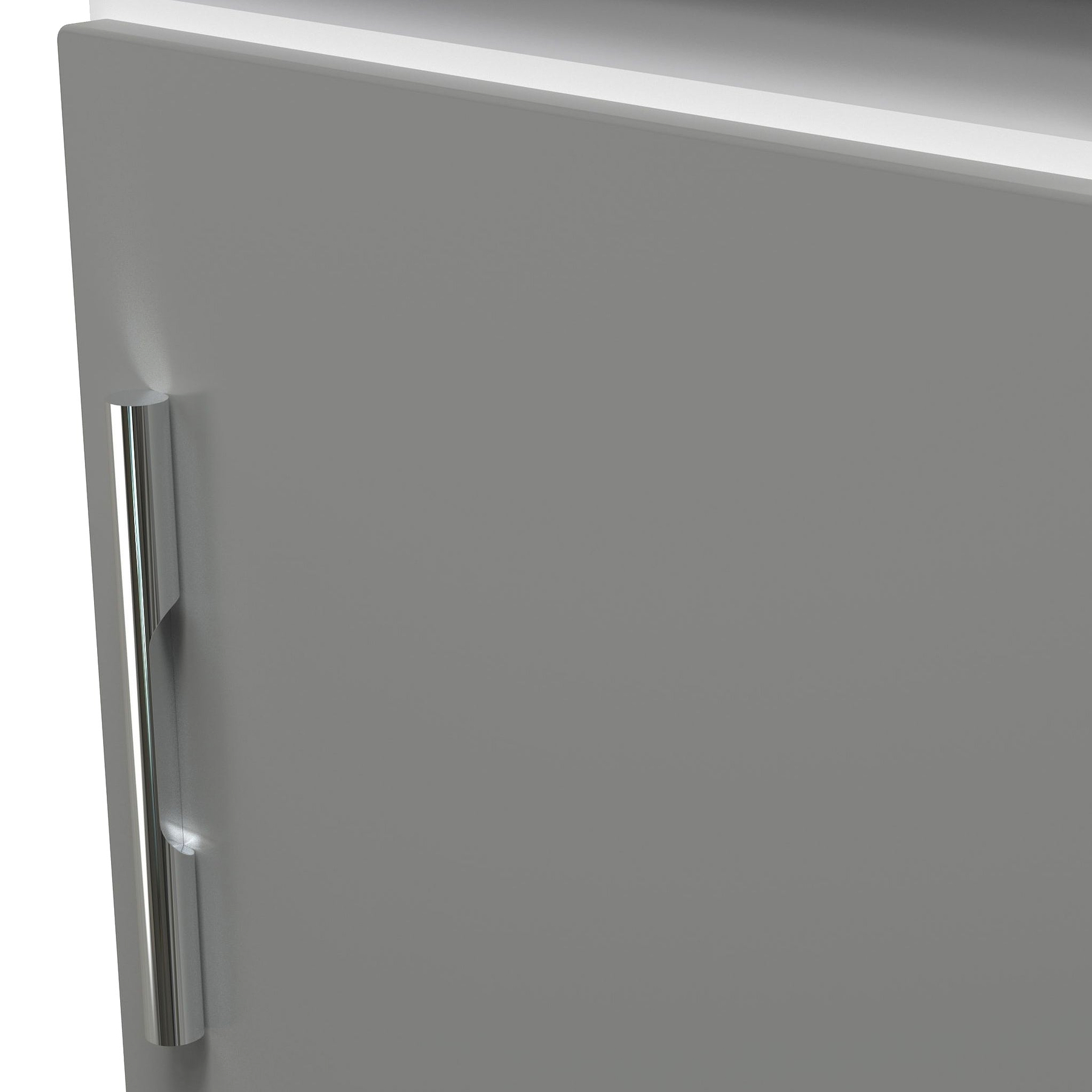 Blakely Grey and White 1 Door with Open Shelf Bedside Cabinet
