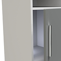 Blakely Grey and White 1 Door with Open Shelf Bedside Cabinet