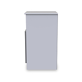 Blakely Grey and White 1 Door with Open Shelf Bedside Cabinet