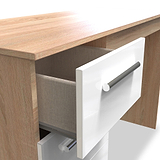 Blakely White & Light Oak 3 Drawer Storage Desk
