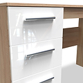 Blakely White & Light Oak 3 Drawer Storage Desk