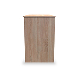 A wooden pedestal podium stands isolated against a white background.