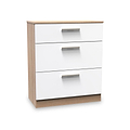 Blakely White Light Wood 3 Drawer Deep Chest from Roseland Furniture