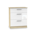 Blakely White & Light 4 Piece Bedroom Set - 3 Deep drawer chest