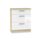 Blakely White & Light 4 Piece Bedroom Set - 3 Deep drawer chest