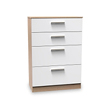 Blakely White and Light Oak 4 Drawer Deep Chest from Roseland Furniture