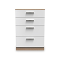 Blakely White and Light Oak 4 Drawer Deep Chest from Roseland Furniture