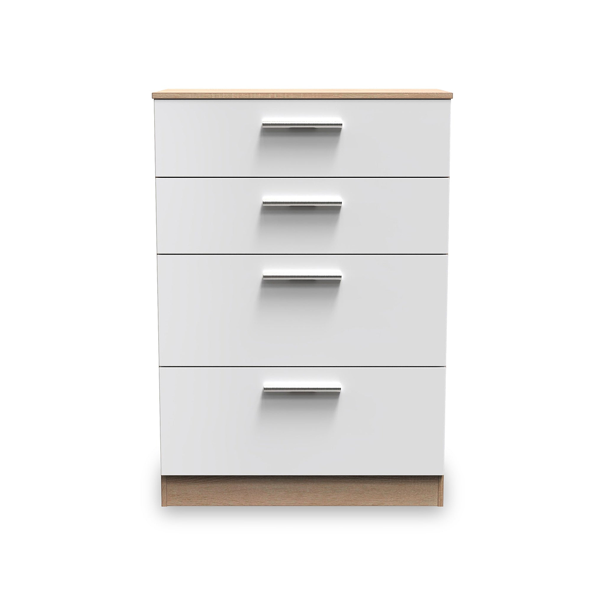 Blakely White and Light Oak 4 Drawer Deep Chest from Roseland Furniture