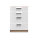 Blakely White and Light Oak 4 Drawer Deep Chest from Roseland Furniture