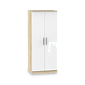 Blakely White & Light 3 Piece Bedroom Set - 2 Door Wardrobe