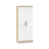 Blakely White & Light 3 Piece Bedroom Set - 2 Door Wardrobe