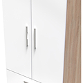 Blakely White & Light Oak 2 Door 2 Drawer Wardrobe