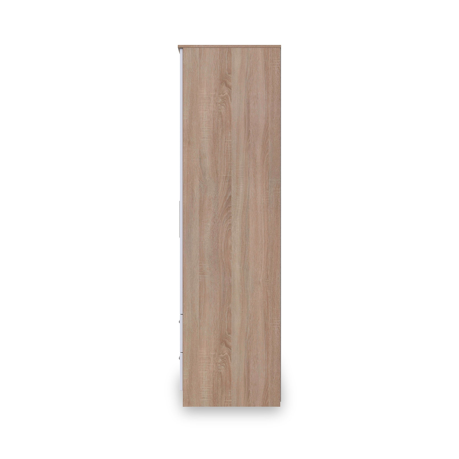 Blakely White & Light Oak 2 Door 2 Drawer Wardrobe