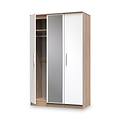 Blakely White & Light Oak Triple Mirror Wardrobe from Roseland Furniture