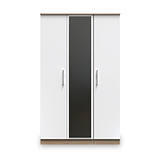 Blakely White & Light Oak Triple Mirror Wardrobe from Roseland Furniture